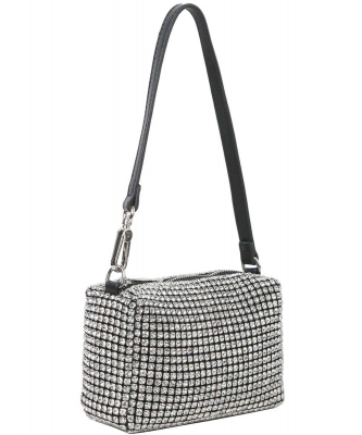 Allover Rhinestone Shoulder Bag LQ208 CLEAR